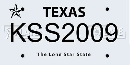 KSS2009 Texas License Plate