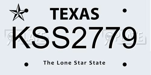 KSS2779 Texas License Plate