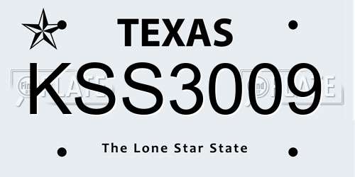 KSS3009 Texas License Plate