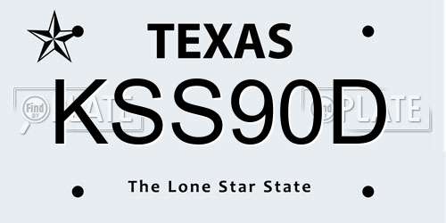 KSS90D Texas License Plate
