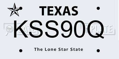 KSS90Q Texas License Plate