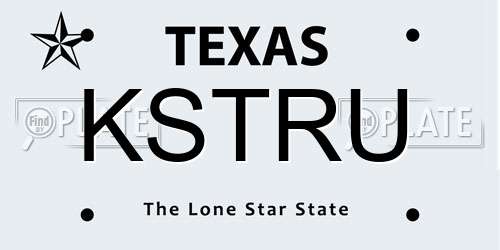 KSTRU Texas License Plate