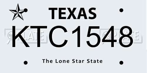 KTC1548 Texas License Plate