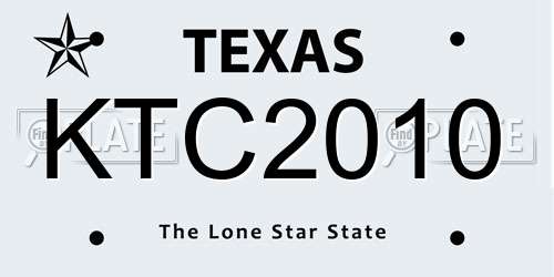 KTC2010 Texas License Plate