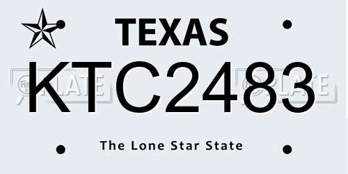 KTC2483 Texas License Plate