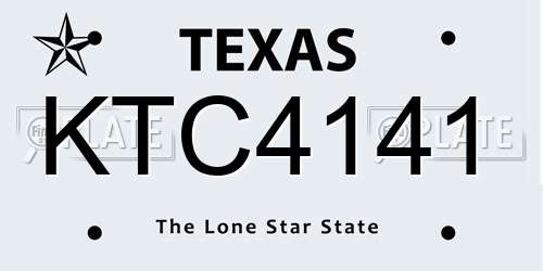 KTC4141 Texas License Plate