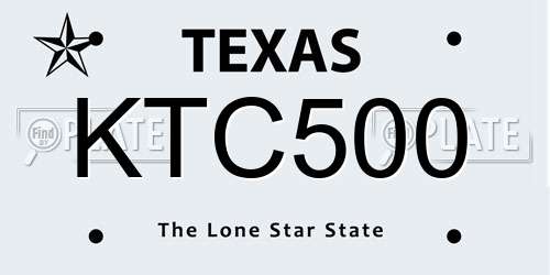 KTC500 Texas License Plate