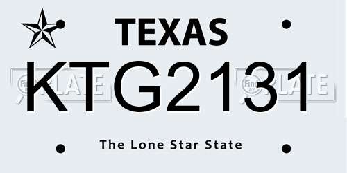 KTG2131 Texas License Plate