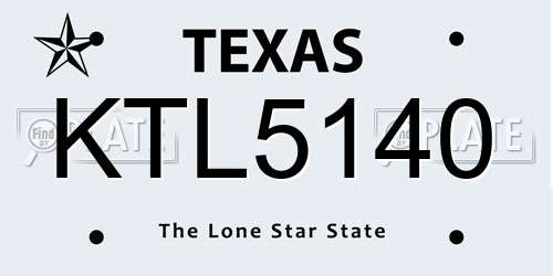KTL5140 Texas License Plate
