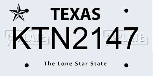 KTN2147 Texas License Plate