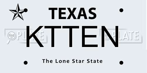 KTTEN Texas License Plate