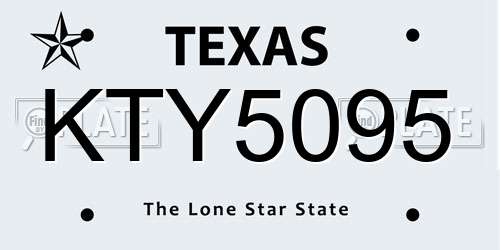 KTY5095 Texas License Plate