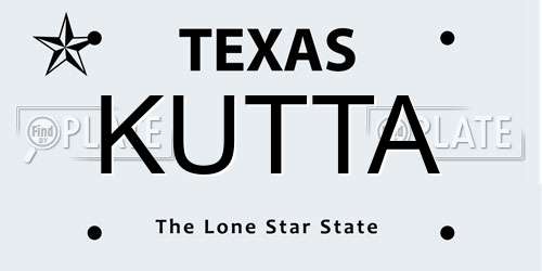 KUTTA Texas License Plate