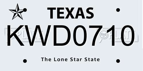 KWD0710 Texas License Plate