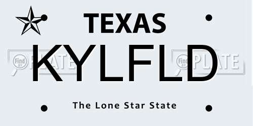 KYLFLD Texas License Plate