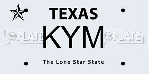 KYM Texas License Plate