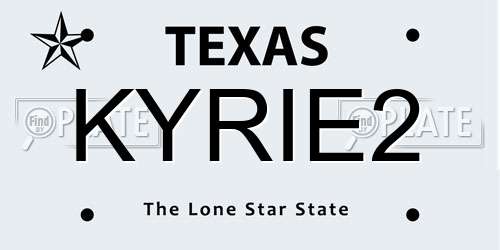 KYRIE2 Texas License Plate