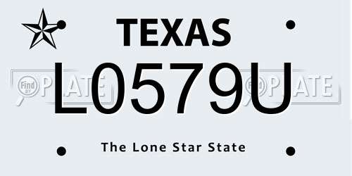 L0579U Texas License Plate