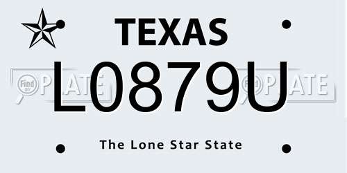 L0879U Texas License Plate