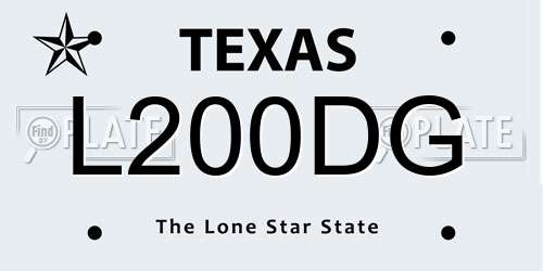 L200DG Texas License Plate