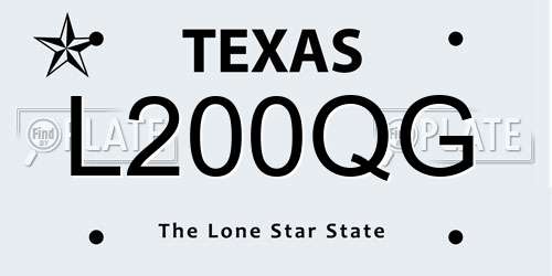 L200QG Texas License Plate