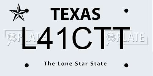 L41CTT Texas License Plate