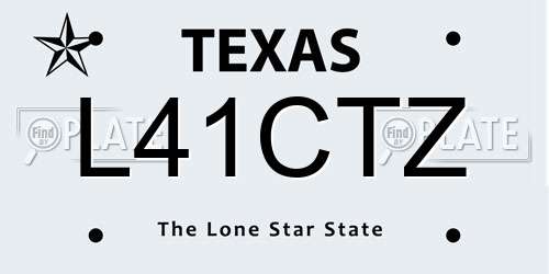 L41CTZ Texas License Plate