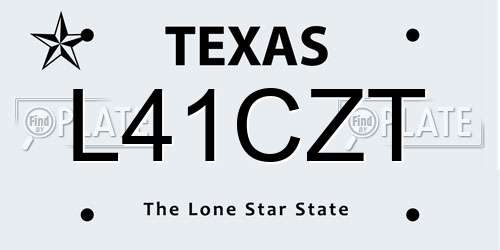 L41CZT Texas License Plate