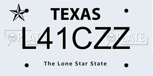 L41CZZ Texas License Plate