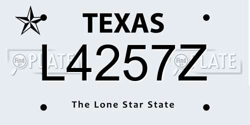 L4257Z Texas License Plate