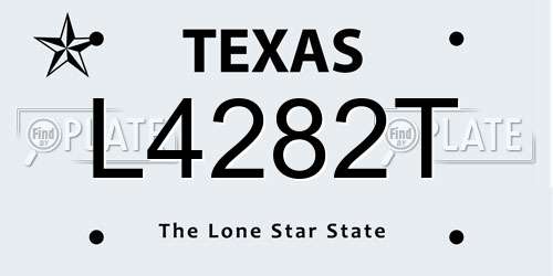 L4282T Texas License Plate