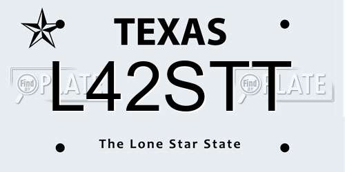 L42STT Texas License Plate