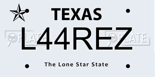 L44REZ Texas License Plate