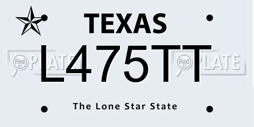 L475TT Texas License Plate