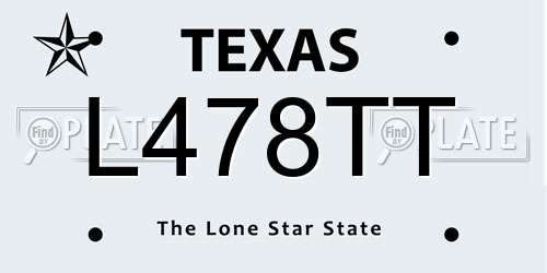 L478TT Texas License Plate