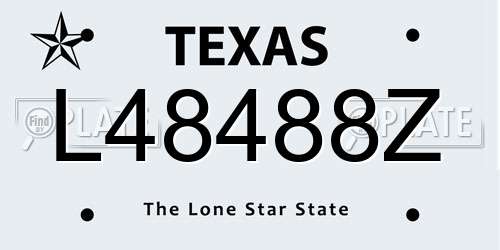 L48488Z Texas License Plate