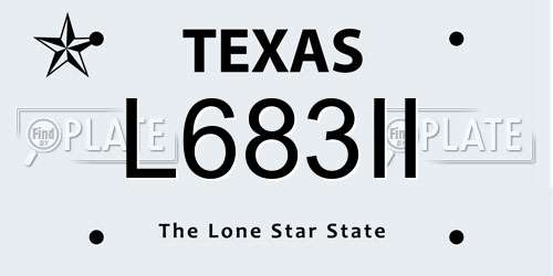 L683II Texas License Plate