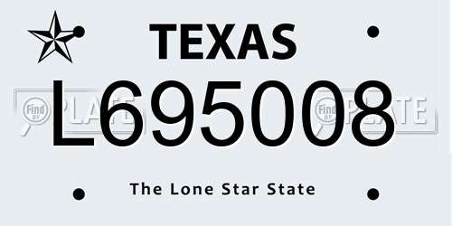 L695008 Texas License Plate