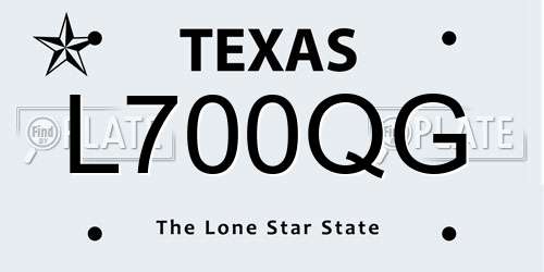 L700QG Texas License Plate