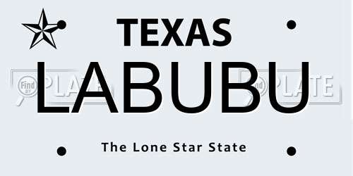 LABUBU Texas License Plate