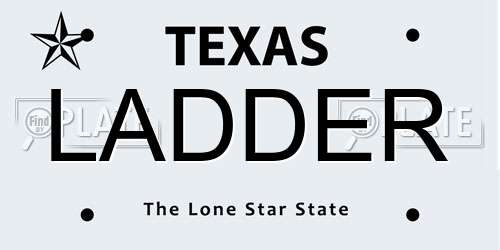LADDER Texas License Plate