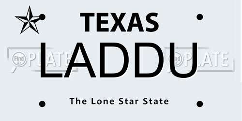 LADDU Texas License Plate