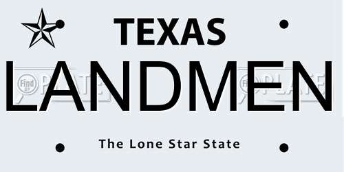 LANDMEN Texas License Plate