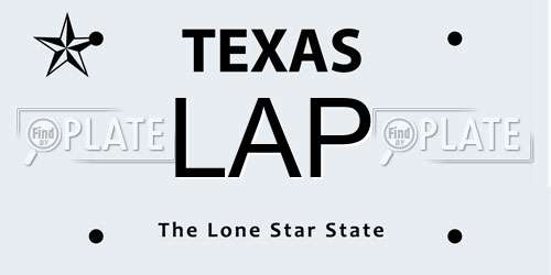 LAP Texas License Plate