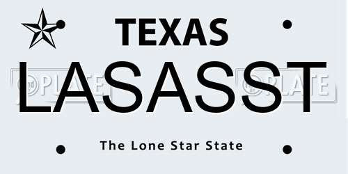 LASASST Texas License Plate