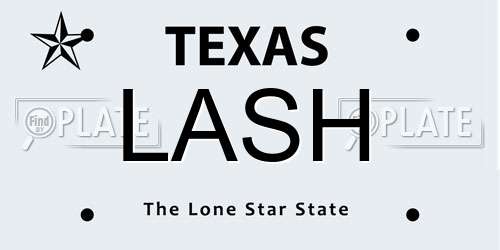 LASH Texas License Plate