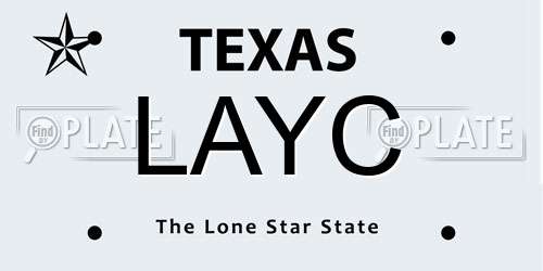 LAYC Texas License Plate