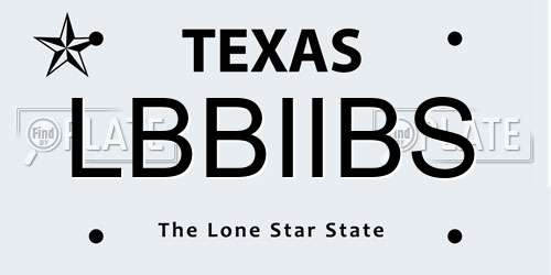 LBBIIBS Texas License Plate