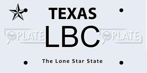 LBC Texas License Plate