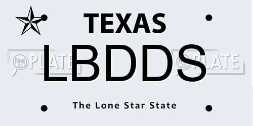 LBDDS Texas License Plate